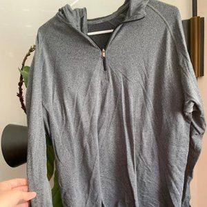 Lululemon Men’s XL 1/2 Zip Pullover Gray Do It For The Bacon Hoodie